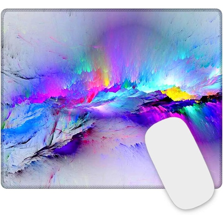 Mousepad Gaming Colorat cu Margini Cusute, 26x21x0.3 cm