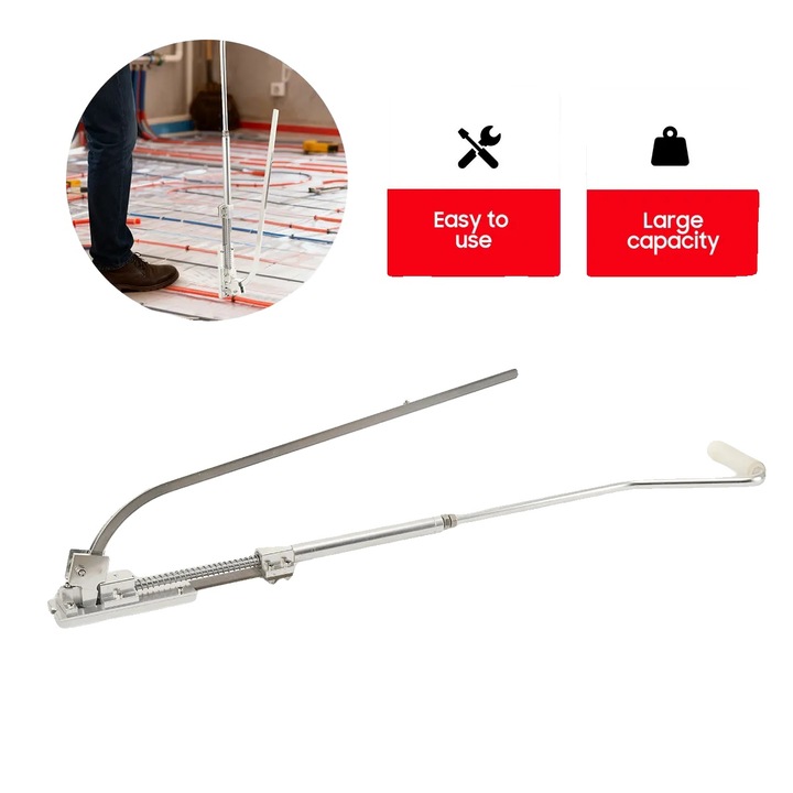 Tacker pentru incalzire in pardoseala, capacitate 55 cuie, design ergonomic, aluminiu de inalta rezistenta, dimensiuni standard