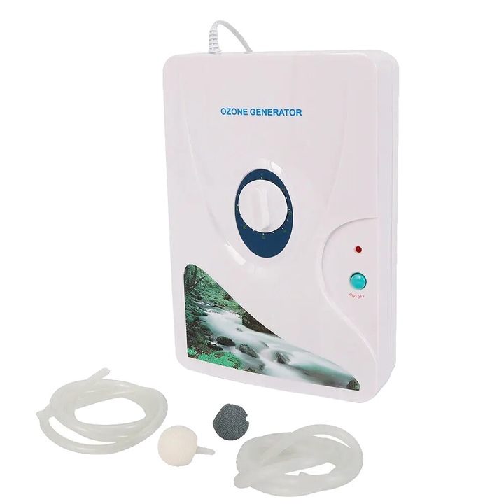 Generator de ozon, 600 mg/h, purificator multifunctional, alb, 270x190x75mm