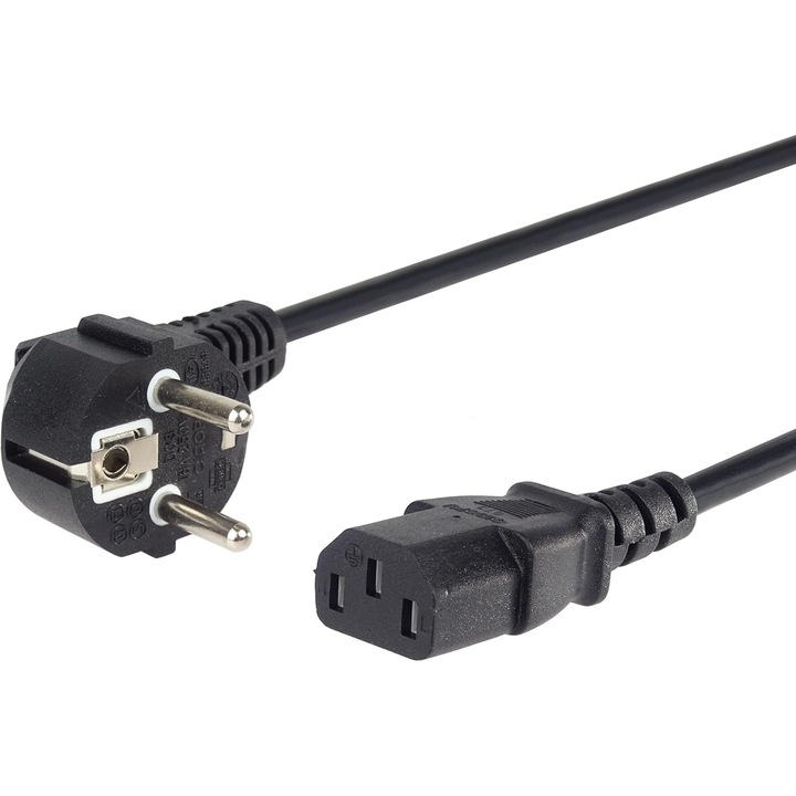 Cablu Alimentare PremiumCord 2m, Negru, 230V