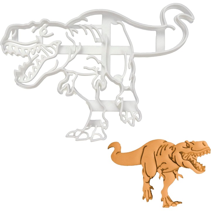 Forma T-Rex pentru Fursecuri - Imprimata 3D, 12.5x9 cm