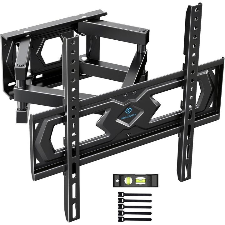 Perlesmith TV tartó, forgatható/dönthető, 32-55 hüvelyk, 45 kg, VESA 400x400