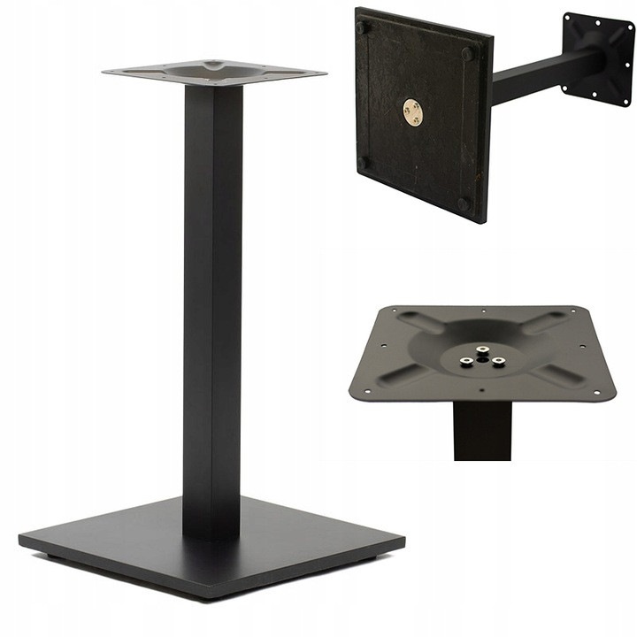 Piedestal маса Банкетно, метален черен, 400x400мм, за интериор/екстериор