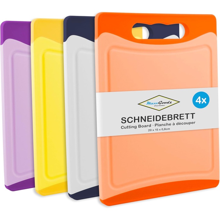 Set 4 Tocatoare Antibacteriene, Colorate, cu Canelura Suc, 20x15 cm