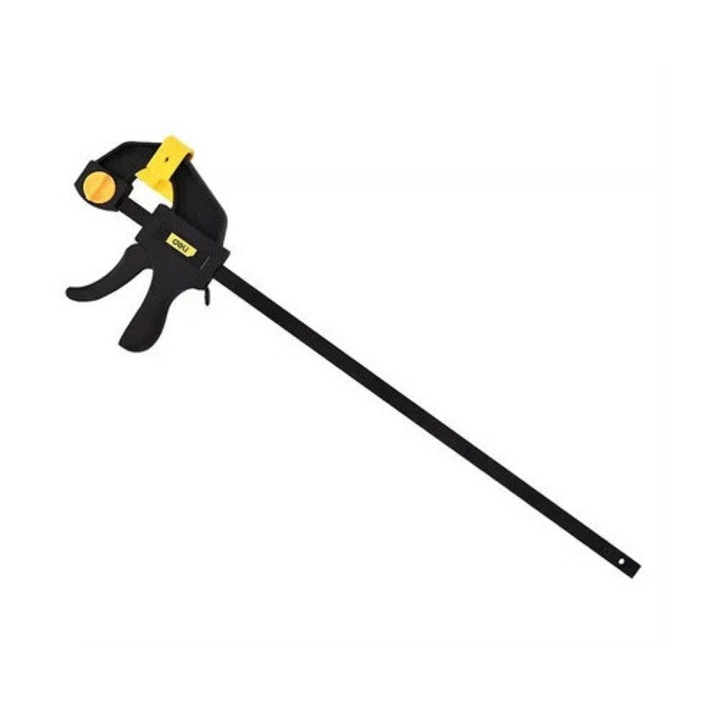 Menghina tamplarie, otel/cauciuc, 450 mm, prindere rapida, usor de utilizat, negru/galben