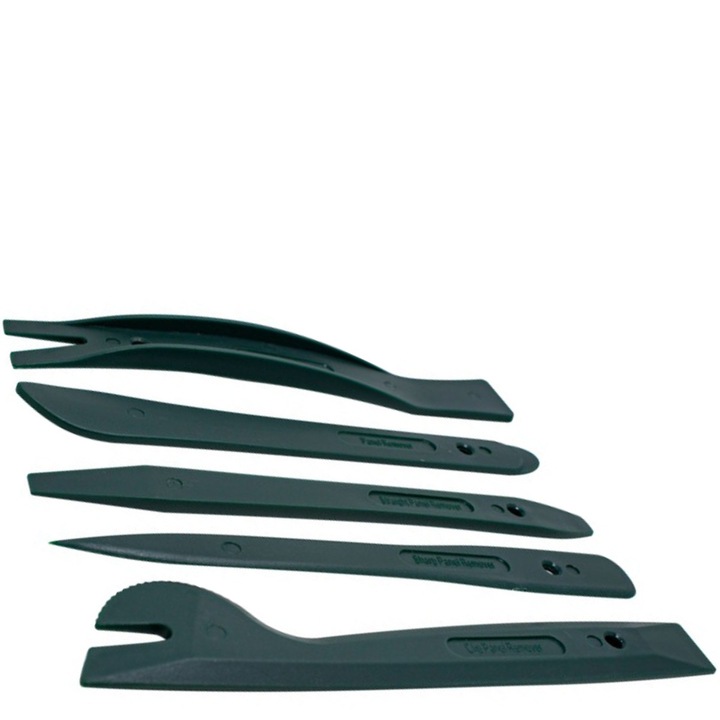 Rockforce kárpit eltávolító szerszámkészlet, 5 elem, nylon, 180x60mm - 200x25mm - 200x20mm - 200x40mm - 190x30mm