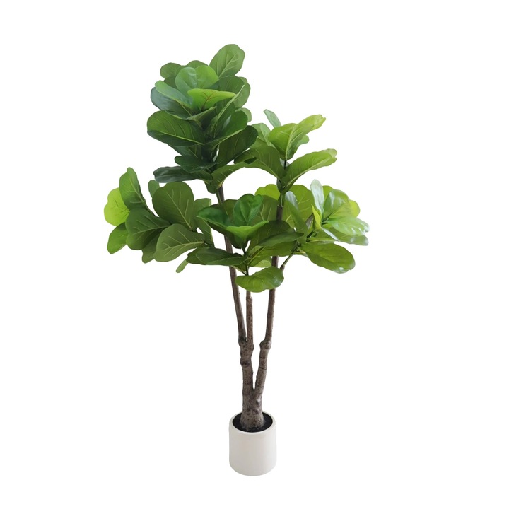 Planta artificiala Fiddle Leaf Fig, design personalizabil, verde, 5FT