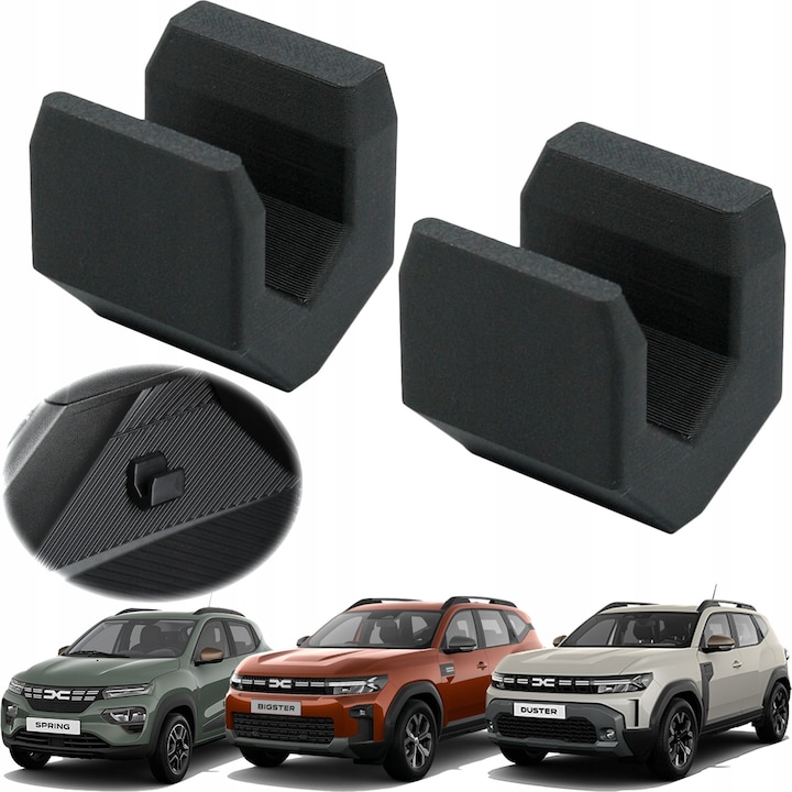 Set 2 carlige YouClip, CraVeDrive, suport pentru bagaje și haine, negru, 30x26x26 mm