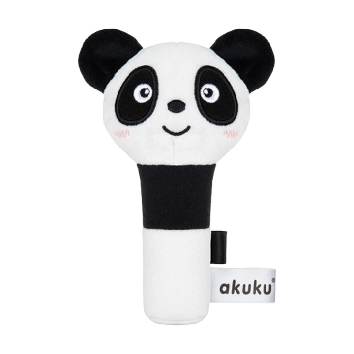 Csipogó plüssjáték, panda, Akuku A0706, többszínű