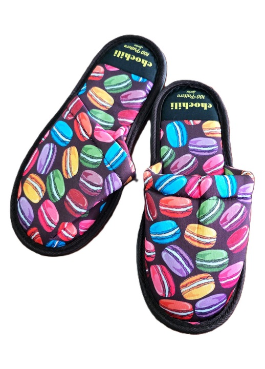 Papuci de casa Kotonia Home - masura 38-40, decor Macarons