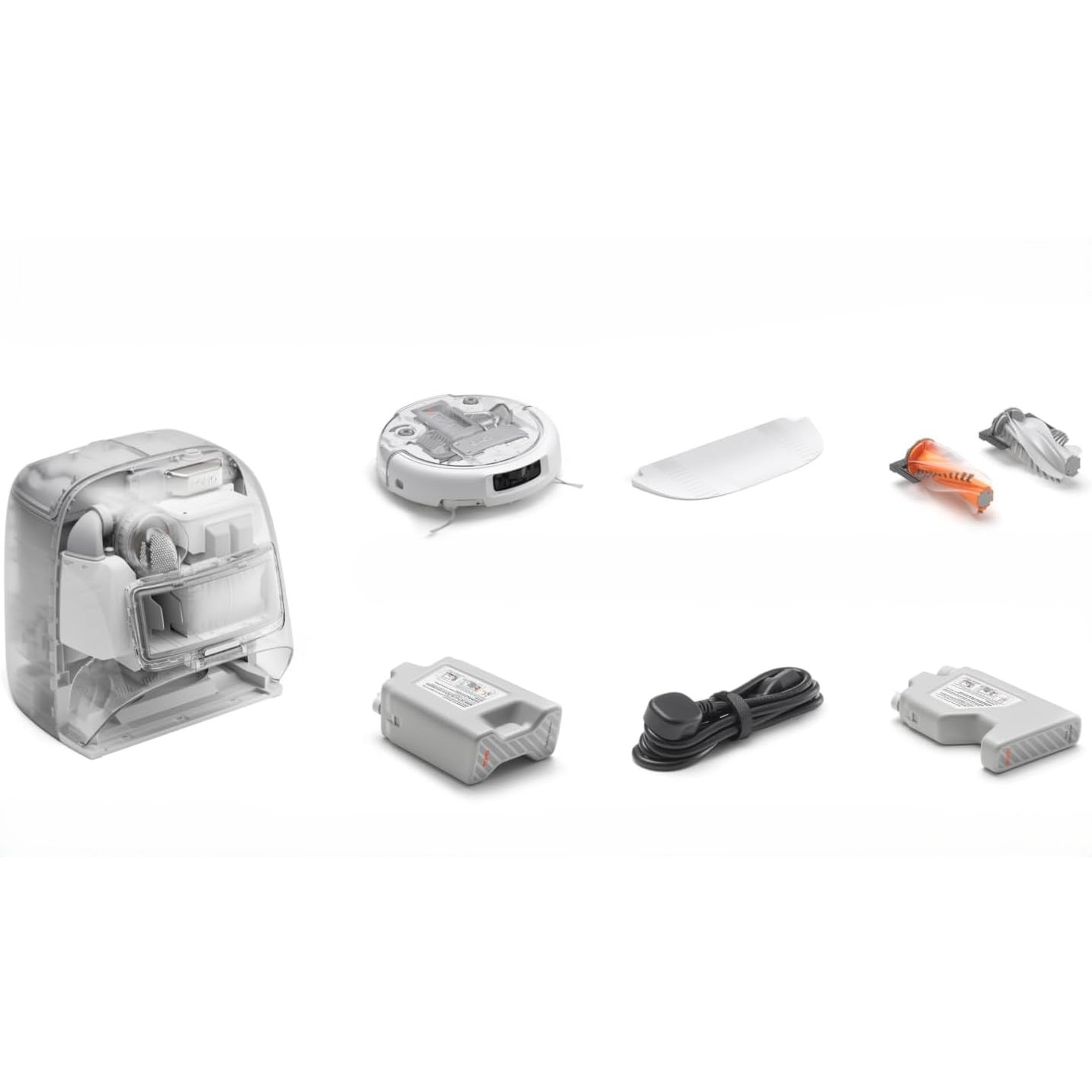 Aspirator robot DJI Romo P, 25.000 Pa, funcție mop, design transparent, capacitate colectare 2.4 l