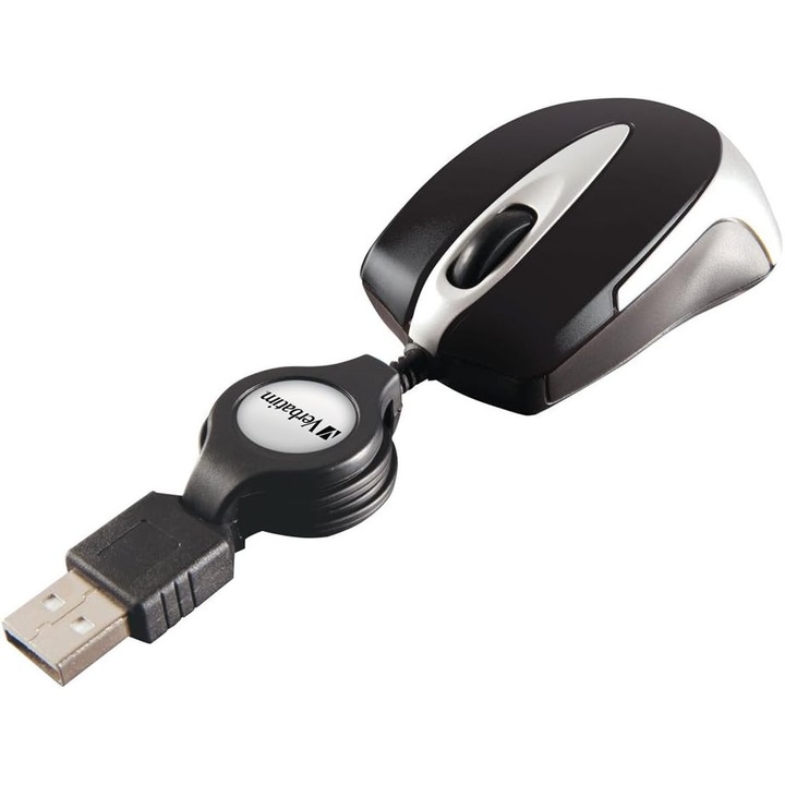 Мишка Verbatim Mini GO 49020, компактна, двупосочна връзка, PC/Mac