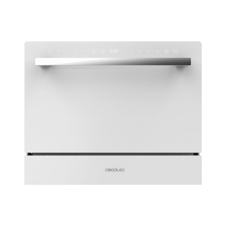 Mini masina de spalat vase Cecotec Bolero Aguazero 2400, 6 seturi, 5 programe, alb, 55x45x55cm
