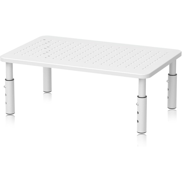 Állítható monitortartó 3 magasságban fehér 100x120x140mm