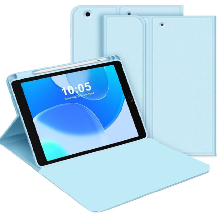 Husa premium office Sigloo, tip mapa, pentru tableta Huawei MatePad Pro 11 (2022), carcasa interna din silicon cu suport Smart Pen, Blue