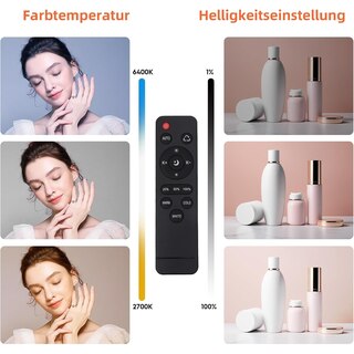 FGen Set Softbox 50cm Con Lampada 85W 2700-6400K E Treppiede 150cm Per Studio E Streaming