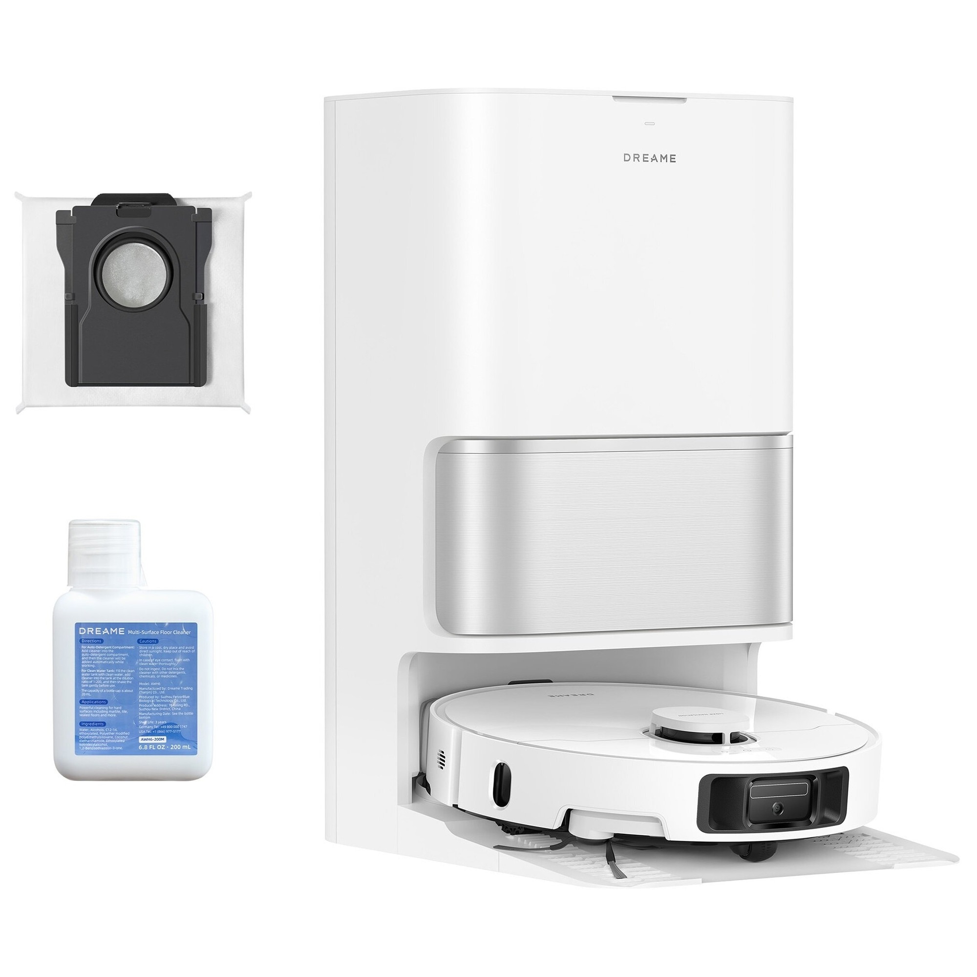 Aspirator robot Dreame L10s Ultra Gen 3, alb, 2 funcții, dimensiuni compacte, 3.2 l