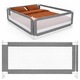 Bariera de siguranta pentru pat, protectie copii, 196 cm, reglabila pe inaltime 75-95 cm, gri
