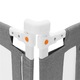 Bariera de siguranta pentru pat, protectie copii, 196 cm, reglabila pe inaltime 75-95 cm, gri