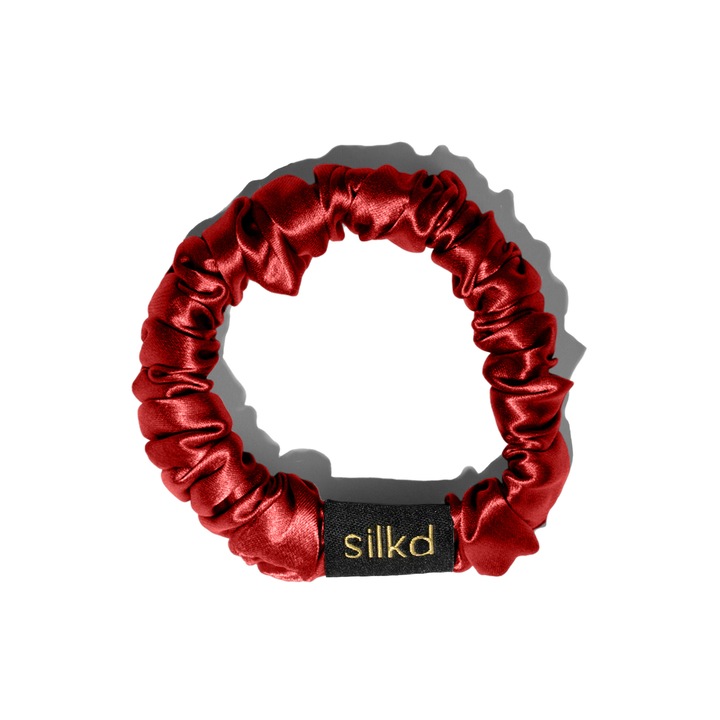 Elastic de par, Silkd, Matase Mulberry 19 momme, S, Rosu