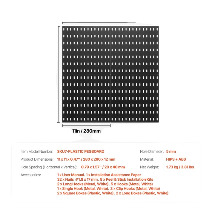 Placi decorative, 4 bucati, 11x11in, material durabil, design personalizabil