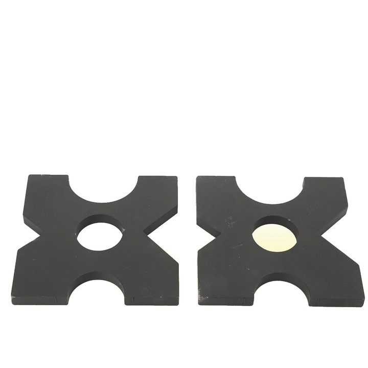 Placa pentru presa hidraulica, 20T, set de doua, constructie din fier rezistent, dimensiuni 18x18x1.6cm