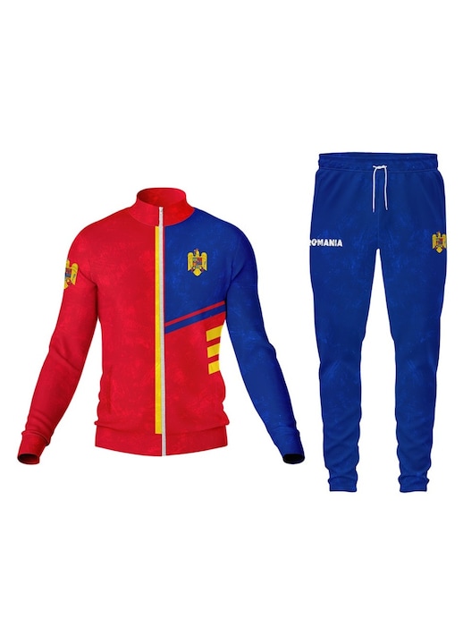 Trening barbati Romania 22, bluza cu fermoar, multicolor