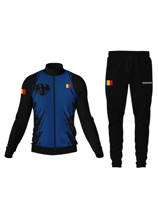 Trening barbati Romania 27, bluza cu fermoar, multicolor