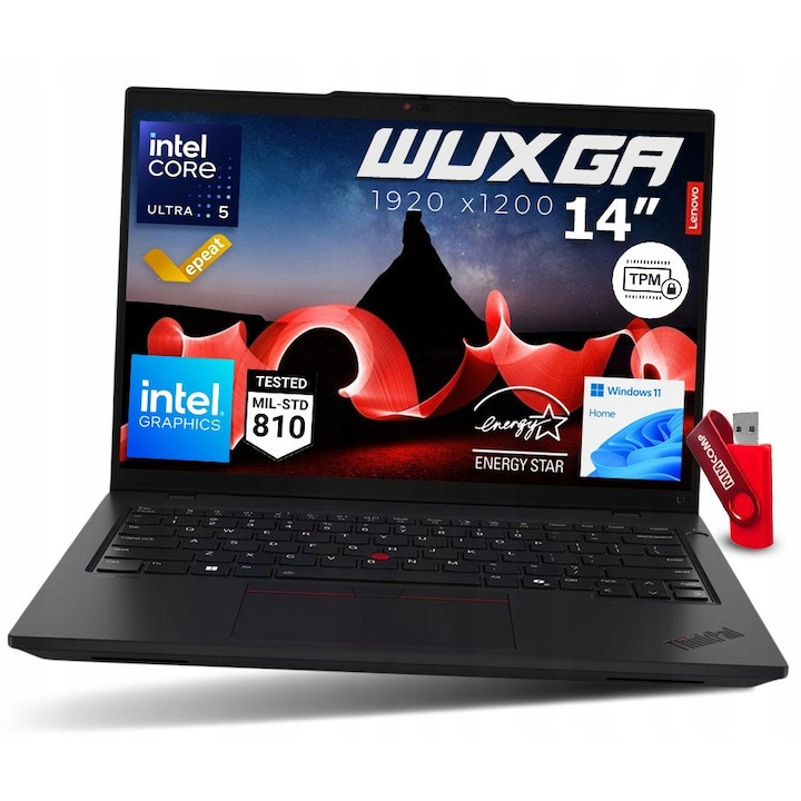 Laptop Lenovo ThinkPad L14 G5 Core U5 16GB 512GB SSD WUXGA IPS W11 SZYBKI