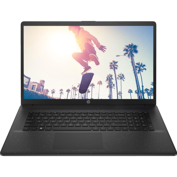 Laptop HP 17-cn3003nq cu procesor Intel® Core™ i7-1355U pana la 5.0 GHz, 17.3'', Full HD, IPS, 16 GB DDR4 RAM, 1 TB SSD, Intel® Iris® Xe, Windows 11 Pro, Black