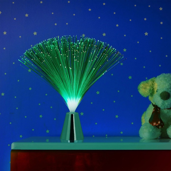 Színváltós LED szálas lámpa, elemes működés