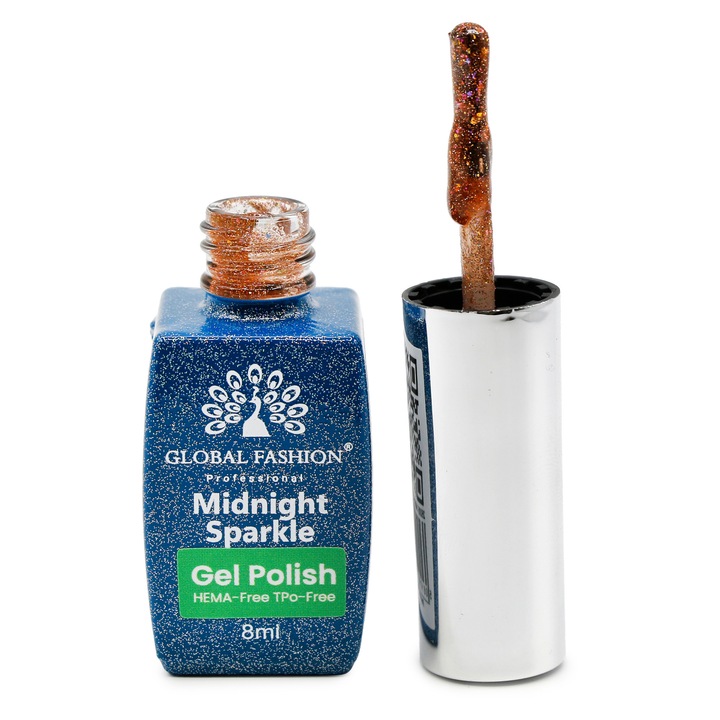 Oja semipermanenta Midnight sparkle 8 ml, 02