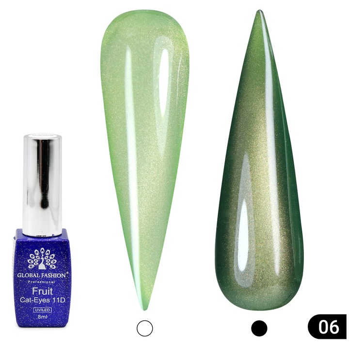 Oja semipermanenta ochi de pisica Fruit 11D 8ml, 06