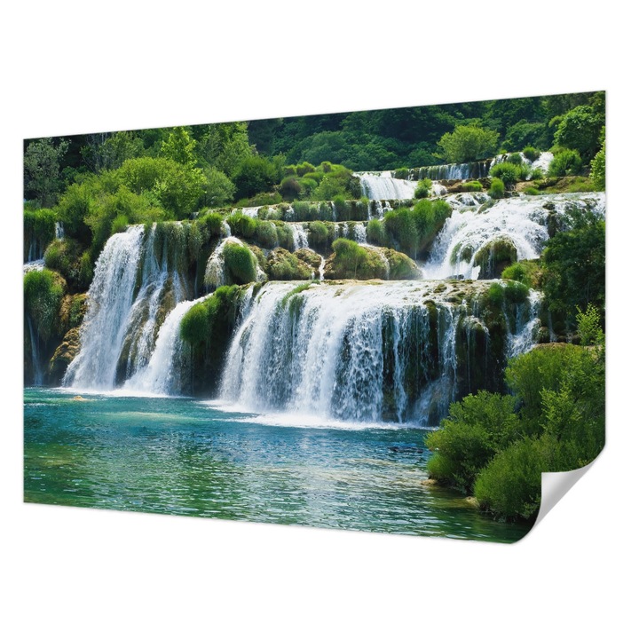 Öntapadós Tapéta Fali Dekoráció, Wallfluent, Természetes harmónia, Zöld, 104 x 70 cm, Előszobába, Hálószobába, 010170060170000000783