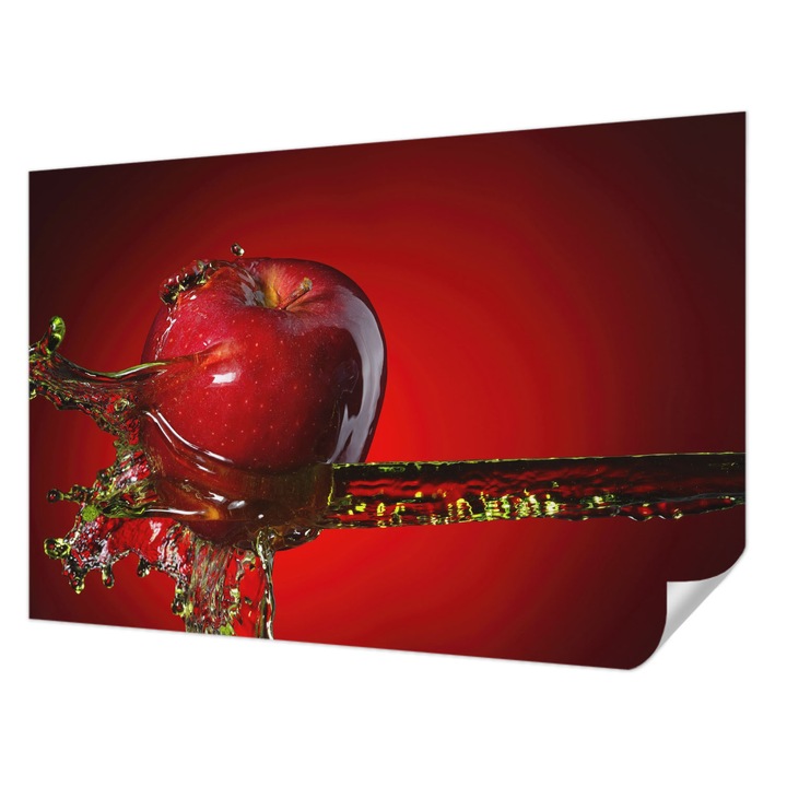 Öntapadós Tapéta Fali Dekoráció, Wallfluent, Lédús energia, Piros, 104 x 70 cm, Klasszikus, Könnyen Felszerelhető, 010170060170000000761