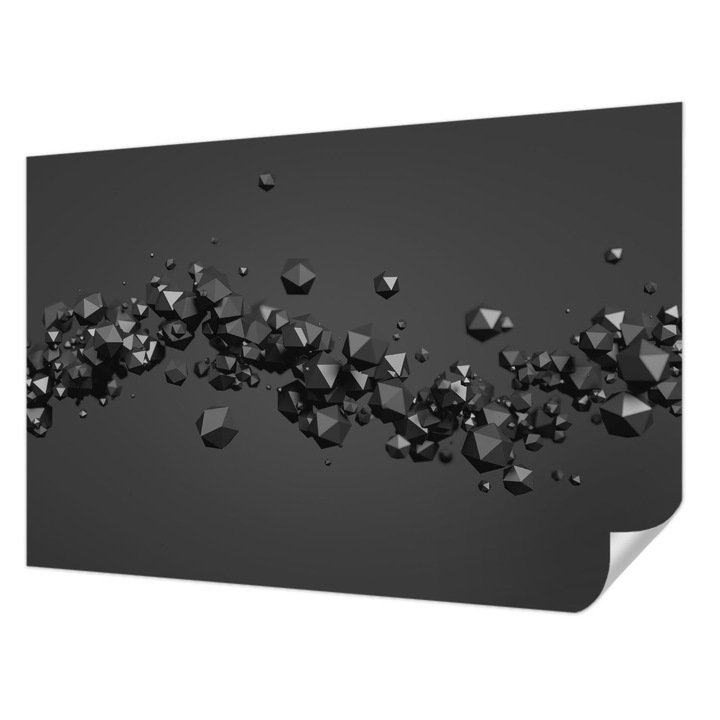 Öntapadós Dekor Tapéta, Wallfluent, Fekete csomók, Fekete, 104 x 70 cm, Klasszikus, Könnyen Felszerelhető, 010170060170000006123