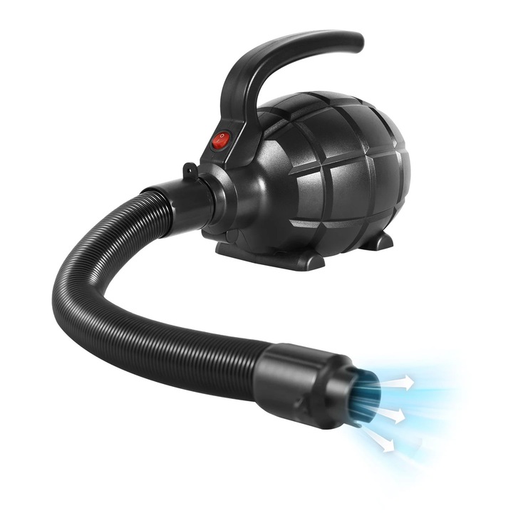 Електрическа въздушна помпа, 600 W, 17 000 Pa, черна, 17x12x15 см