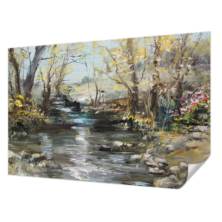 Tapet Autocolant De Perete, Wallfluent, Parau de padure, Verde, 104 x 70 cm, Adeziv Puternic, Usor De Montat Si Rezistent, 010170060170000018696