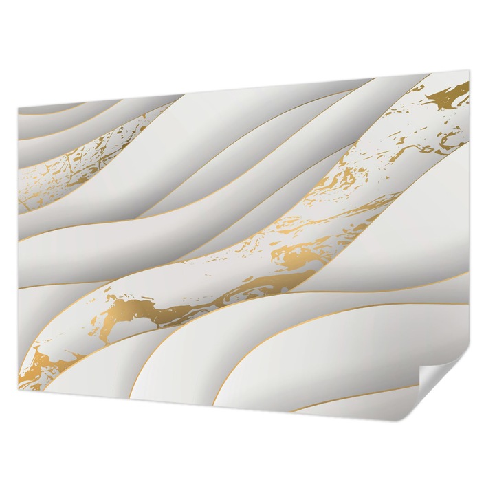 Tapet Autodeziv De Perete, Wallfluent, Modele dinamice, Alb, 104 x 70 cm, Pentru Sufragerie, Dormitor, 010170060170000056565