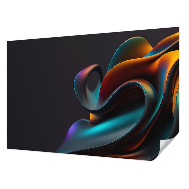 Öntapadós Fotótapéta Falra, Wallfluent, Színes örvény, Narancssárga, 104 x 70 cm, Klasszikus, Könnyen Felszerelhető, 010170060170000075386