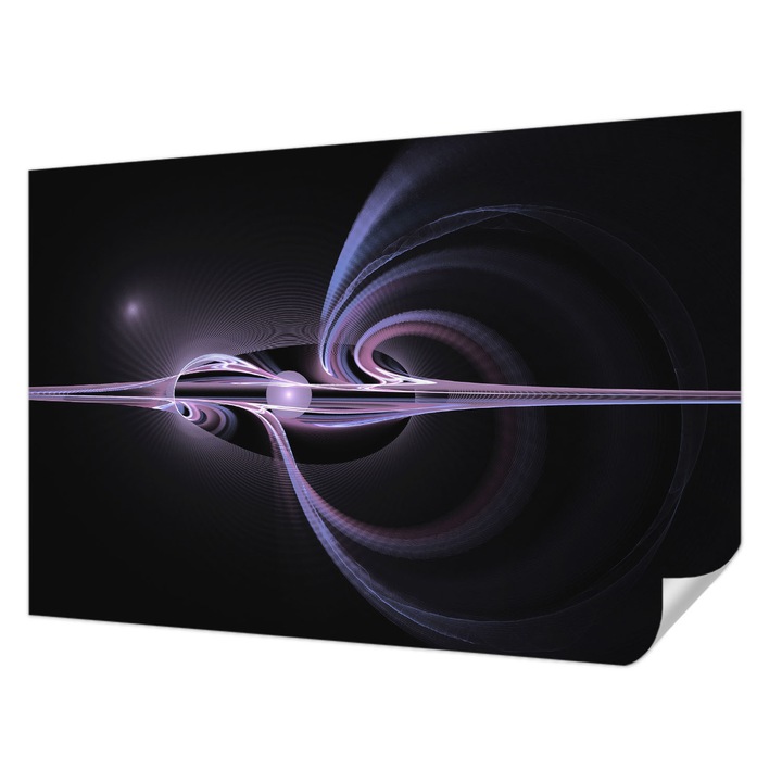 Öntapadós Tapéta Falra, Wallfluent, Kozmikus absztrakció, Fekete, 104 x 70 cm, Klasszikus, Könnyen Felszerelhető, 010170060170000273939