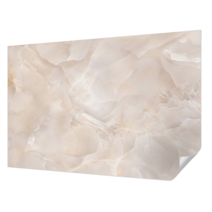 Öntapadós Dekor Tapéta, Wallfluent, Finom márvány, Fehér, 104 x 70 cm, Erős Ragasztó, Modern Belsőépítészeti Dekoráció, 010170060170000282610