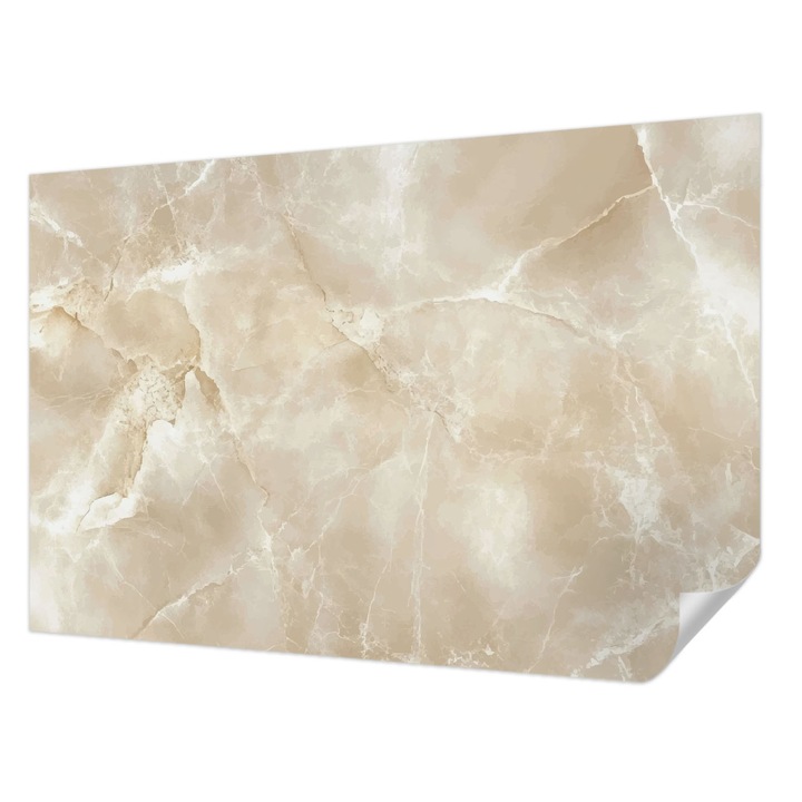 Öntapadós Tapéta Fali Dekoráció, Wallfluent, Természetes kő, Bézs, 104 x 70 cm, Könnyen Tisztítható, Nedvességálló, 010170060170000282620