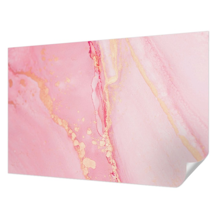 Öntapadós Dekor Tapéta, Wallfluent, Pasztell absztrakció, Rózsaszín, 104 x 70 cm, Nappaliba, Konyhába, 010170060170000282617