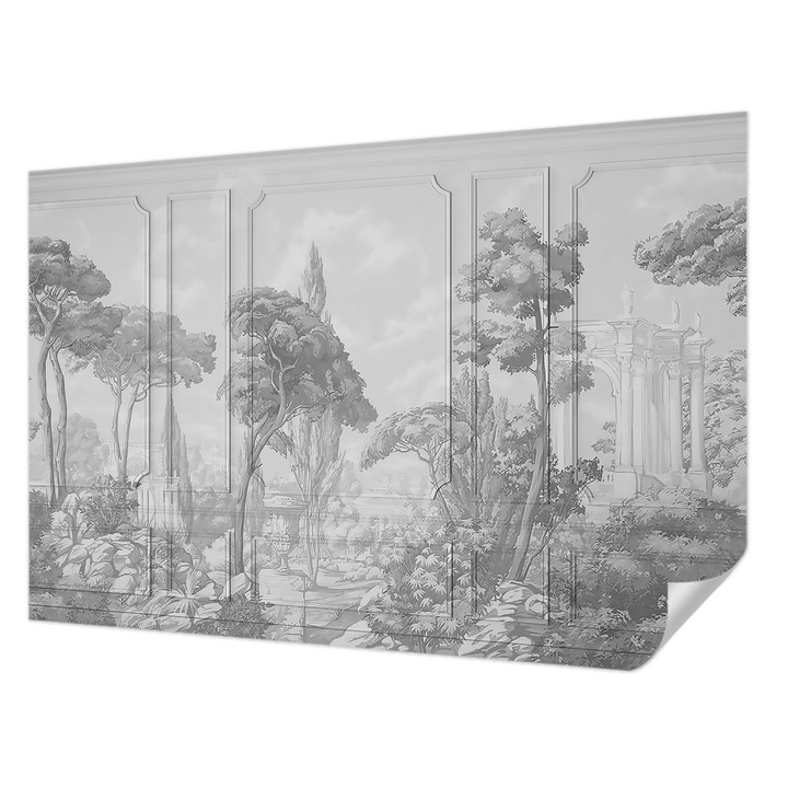 Öntapadós Fotótapéta Falra, Wallfluent, Légköri természet, Szürke, 104 x 70 cm, Dekoráció, Erős Ragasztó, 010170060170000282725