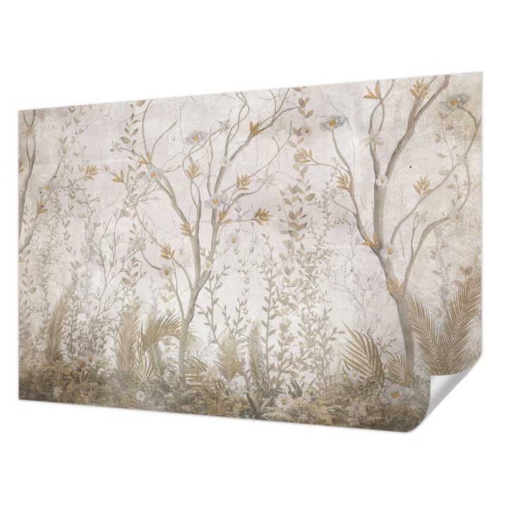 Tapet Autodeziv De Perete, Wallfluent, Un colt de padure, Bej, 104 x 70 cm, Pentru Interior, Usor De Curatat, 010170060170000282773