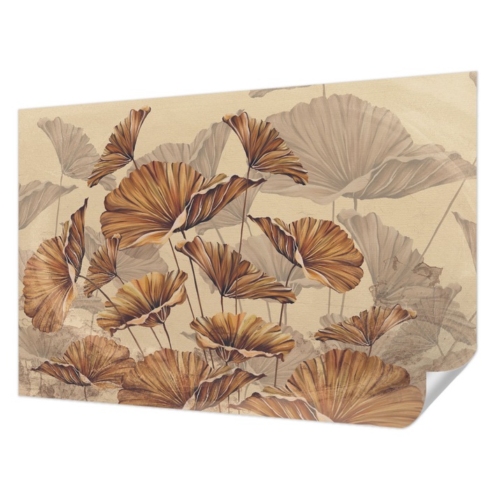 Öntapadós Tapéta Falra, Wallfluent, Őszi elegancia, Bézs, 104 x 70 cm, Fali Dekoráció, Nedvesség- És Foltálló, 010170060170000282782