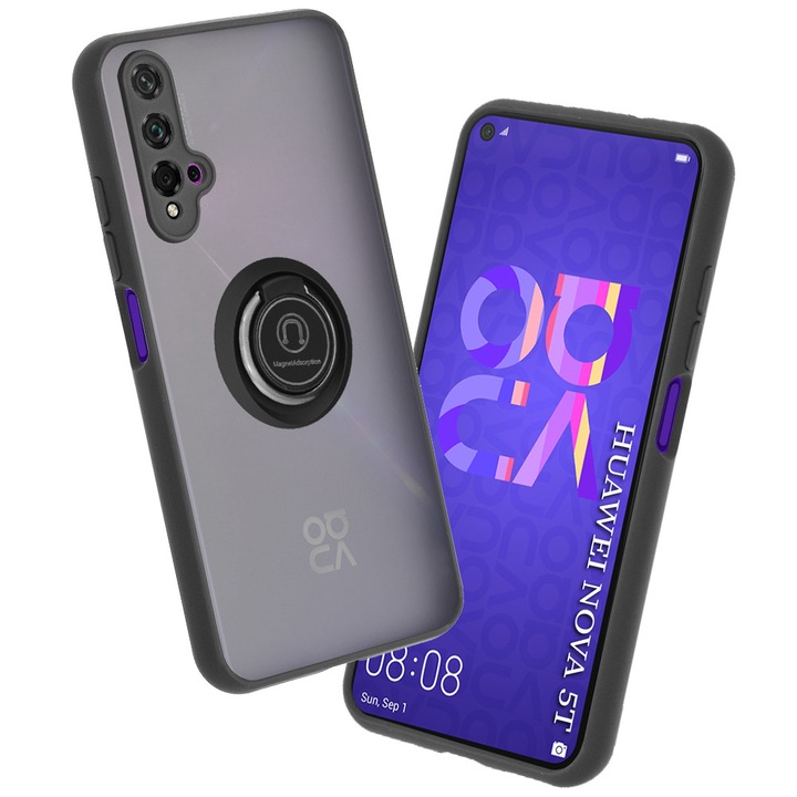 Husa telefon Glinth Huawei nova 5T / Honor 20 Negru
