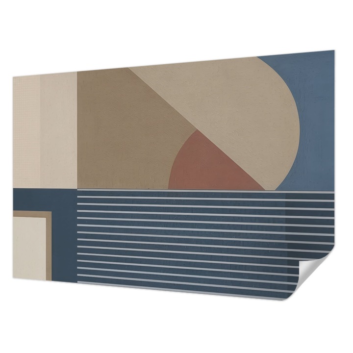 Öntapadós Tapéta Falra, Wallfluent, Harmonikus geometria, Barna, 104 x 70 cm, Fali Dekoráció, Nedvesség- És Foltálló, 010170060170000284759