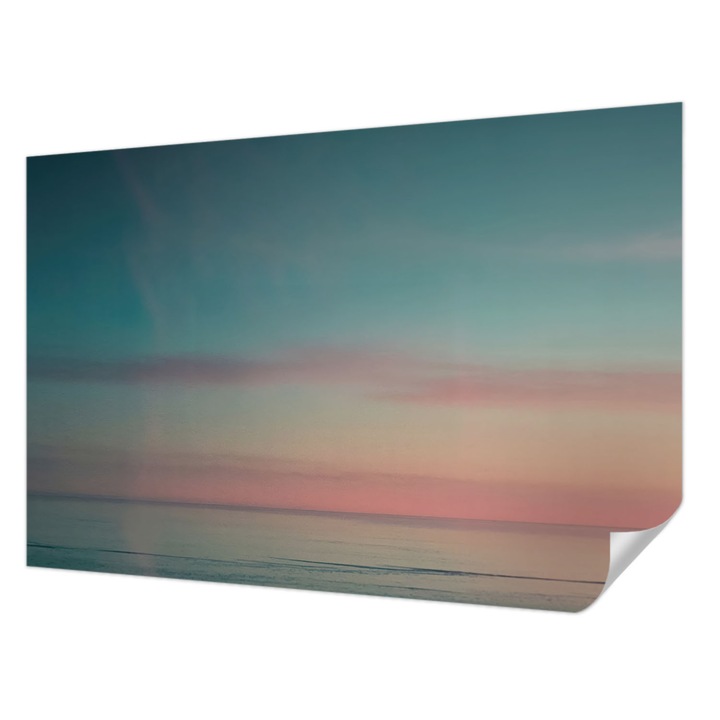 Öntapadós Fotótapéta Falra, Wallfluent, Nyugodt tenger, Kék, 104 x 70 cm, Dekoráció, Erős Ragasztó, 010170060170000284769